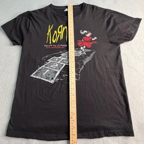 Korn Shirt Mens Medium Black Follow The Leader 20th Anniversary Band Tee Graphic - Picture 4 of 7